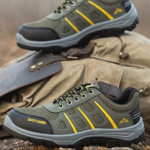 トレイルランニングシューズ プロ仕様安全靴型メンズトレイルシューズ