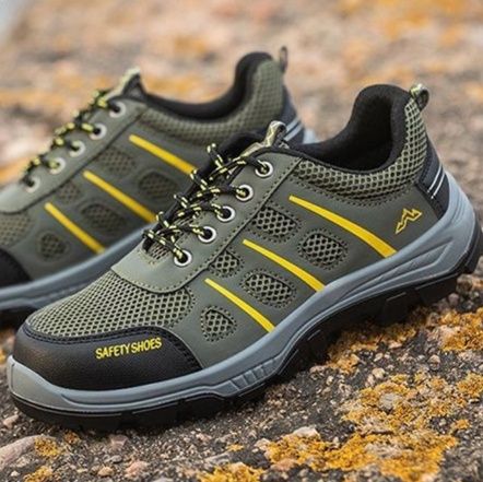 トレイルランニングシューズ プロ仕様安全靴型メンズトレイルシューズ