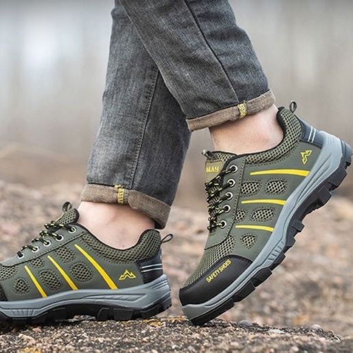 トレイルランニングシューズ プロ仕様安全靴型メンズトレイルシューズ