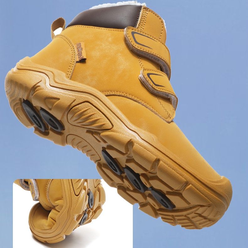 トレイルランニングシューズ 冬用防寒裏ボア付きマジックテープ式トレイルシューズ