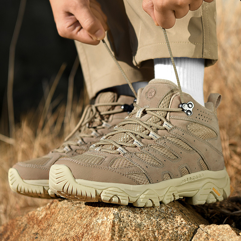 トレイルランニングシューズ メンズ軽量通気性ミッドカット登山靴