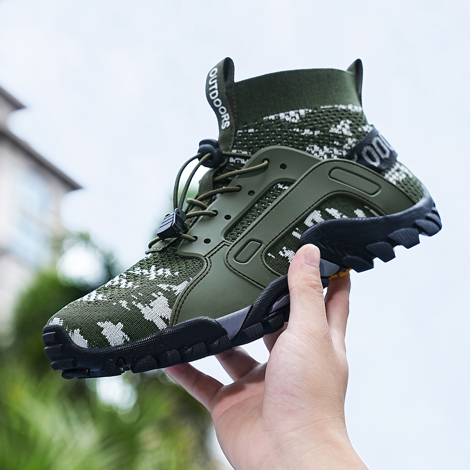 トレイルランニングシューズ アウトドアグリップ ハイカット
