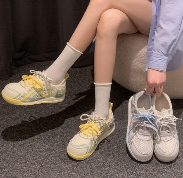 トレイルランニングシューズ レディース通気性メッシュトレイル運動靴 紐靴