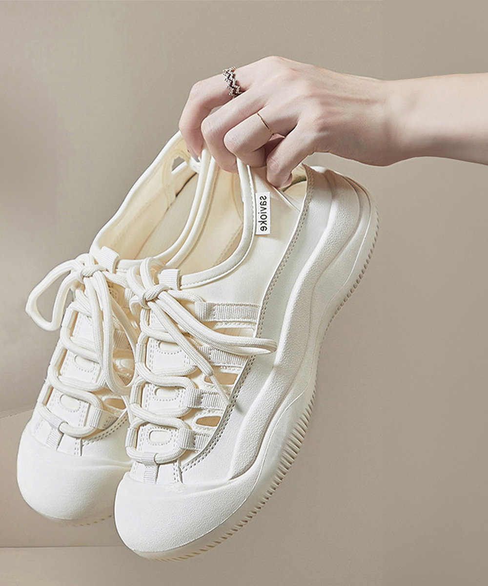 トレイルランニングシューズ レディース 通気性抜群 厚底運動靴