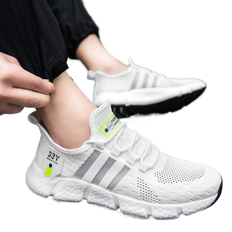 トレイルランニングシューズ 三本線デザイン軽量クッション搭載トレイルランニングシューズ