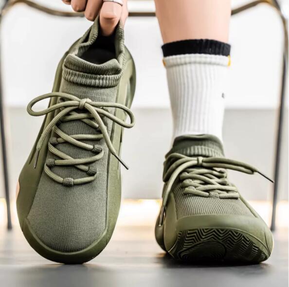 トレイルランニングシューズ メンズ厚底メッシュローカット運動靴