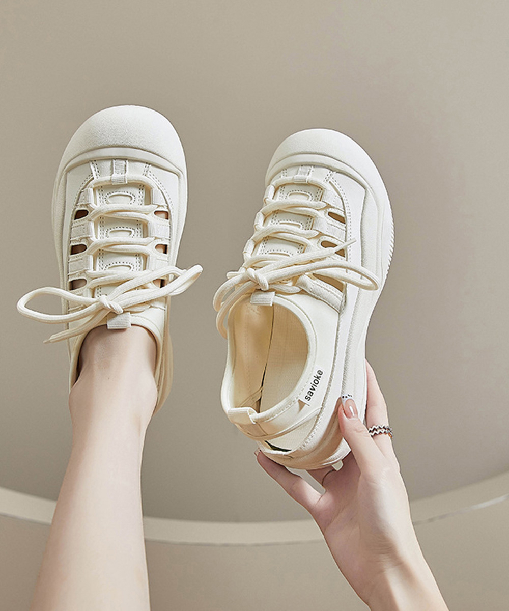 トレイルランニングシューズ レディース 通気性抜群 厚底運動靴