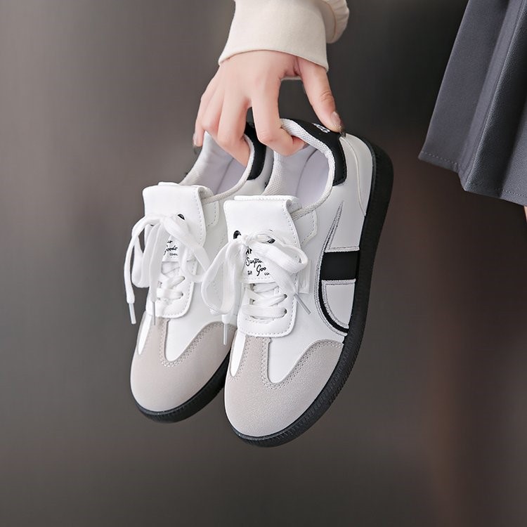 トレイルランニングシューズ レディース配色運動靴 復古風軽量スポーツシューズ