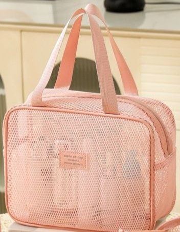 トラベルポーチ 通気性抜群メッシュ素材トラベル化粧品収納ポーチ三点セット