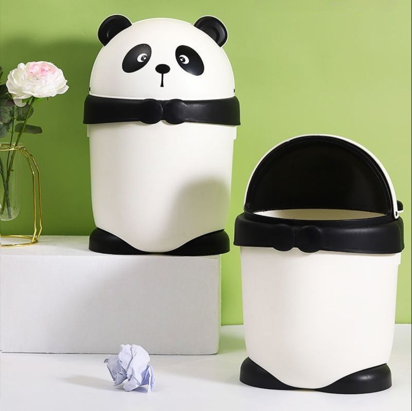 パンダとペンギンのかわいいコンパクトゴミ箱