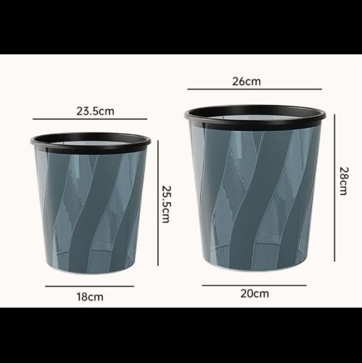 キッチン ゴミ箱 スタイリッシュ無蓋ねじり模様ゴミ箱