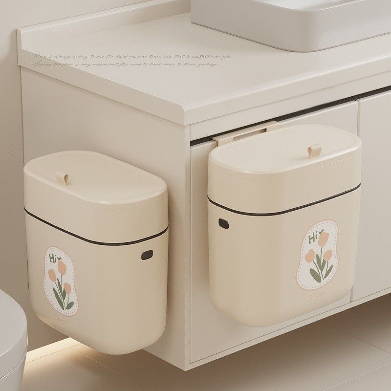 キッチン ゴミ箱 花柄デコ壁掛けゴミ箱
