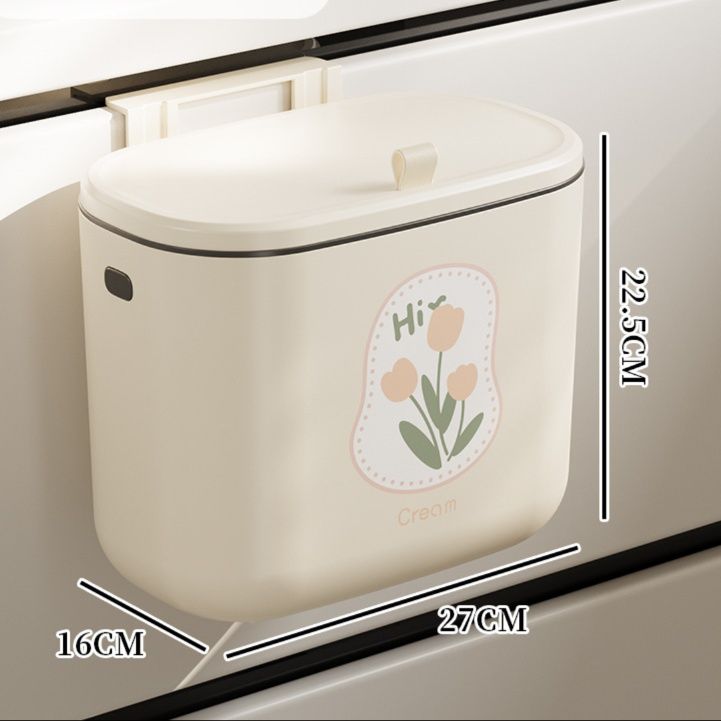 キッチン ゴミ箱 花柄デコ壁掛けゴミ箱