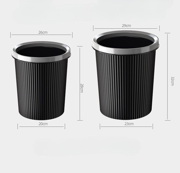 キッチン ゴミ箱 凹凸ライン円筒型ゴミ箱