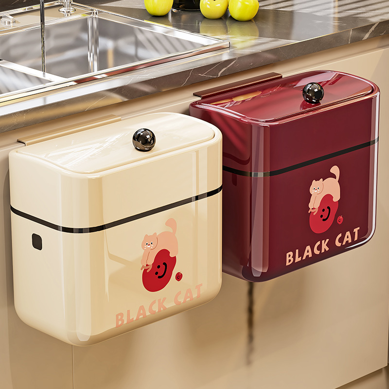 キッチン ゴミ箱 猫モチーフ壁掛けキッチンごみ箱