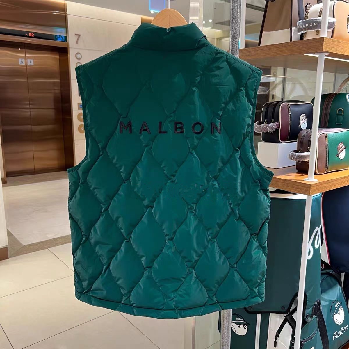 メンズ ゴルフ ウェア キルティング中綿入りゴルフベスト