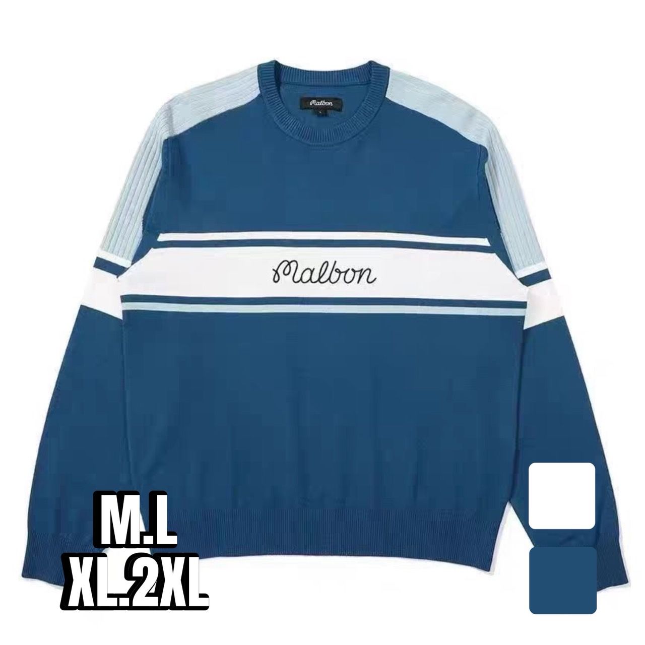 ゴルフ ウェア メンズ 切り替えラインクラシックセーター