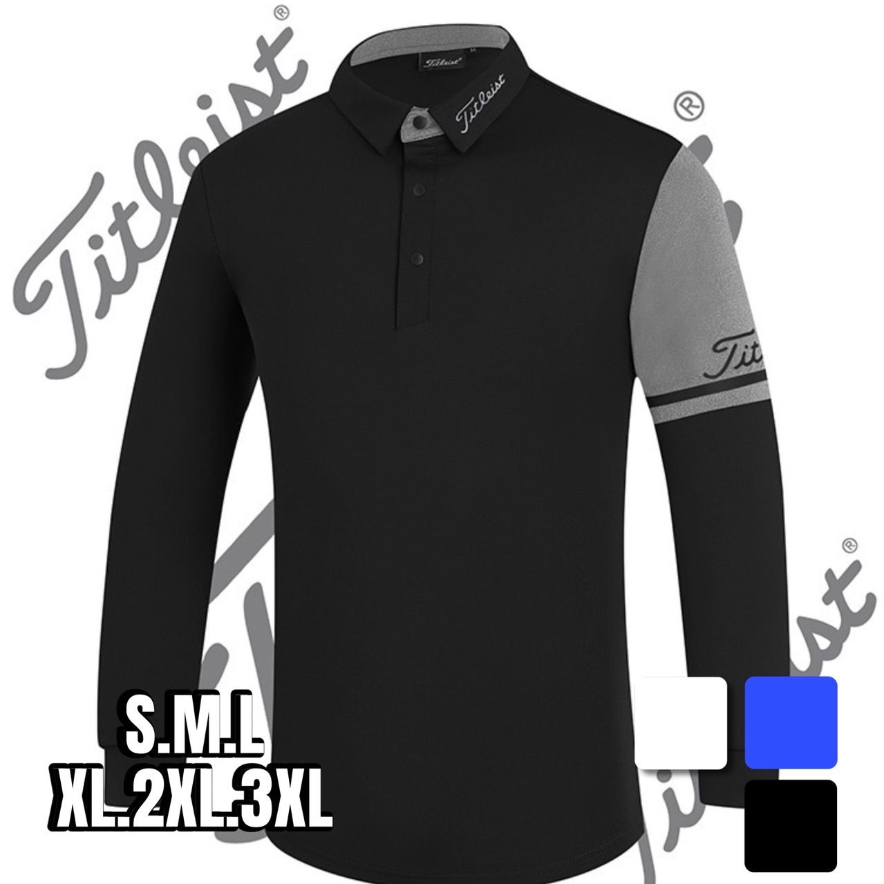 ゴルフ ウェア メンズ プロフェッショナル 長袖ポロシャツ