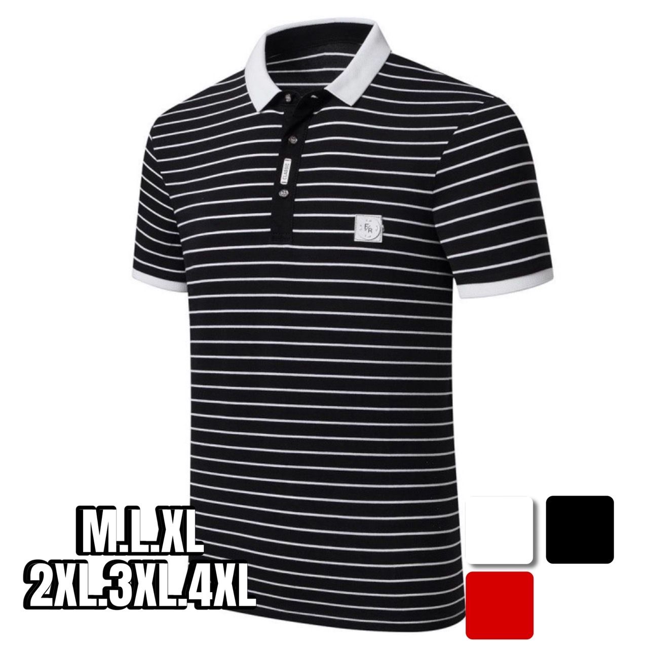 ゴルフ ウェア メンズ モダンストライプ ポロシャツ