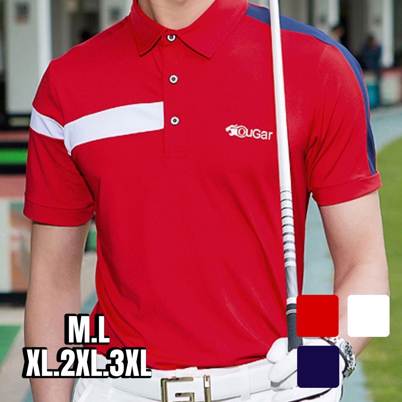 ゴルフ ウェア メンズ スポーティラインポロシャツ