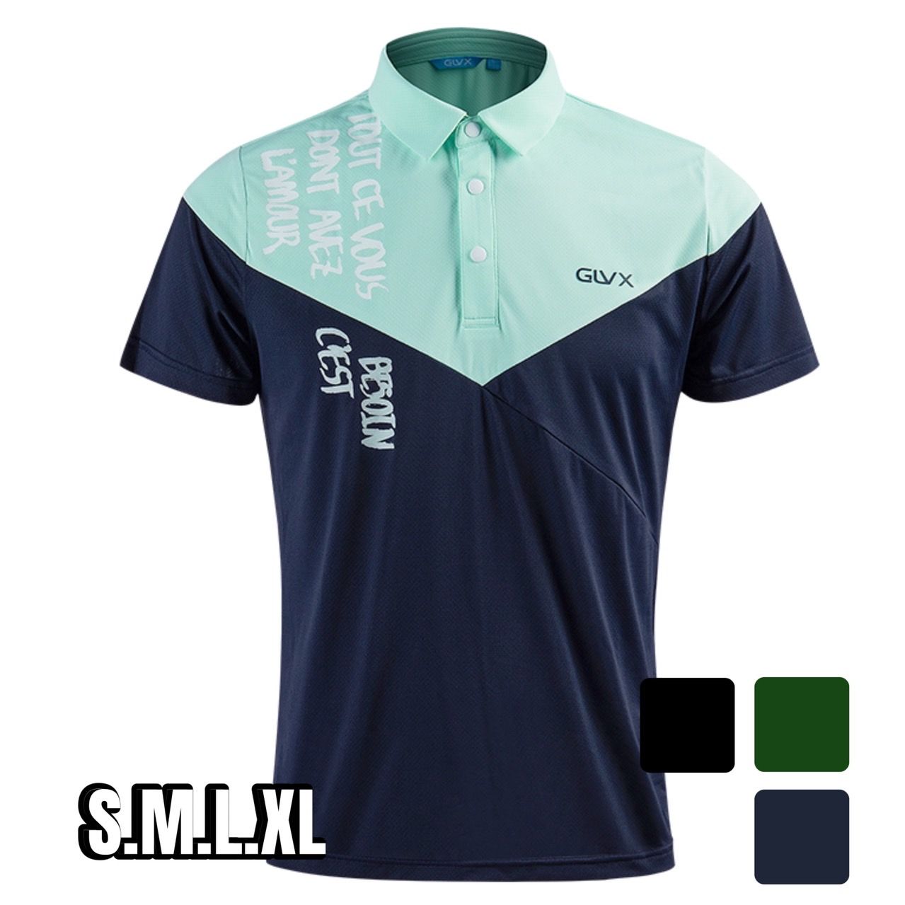 ゴルフ ウェア メンズ 斜めデザイン アクティブ ポロシャツ