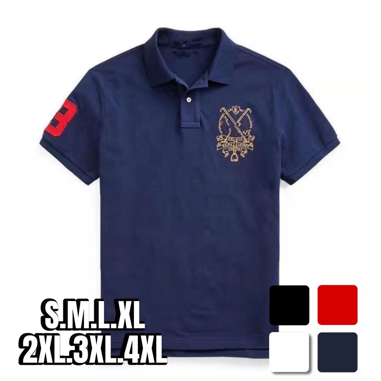 ゴルフ ウェア メンズ クラシック エンブレム ポロシャツ