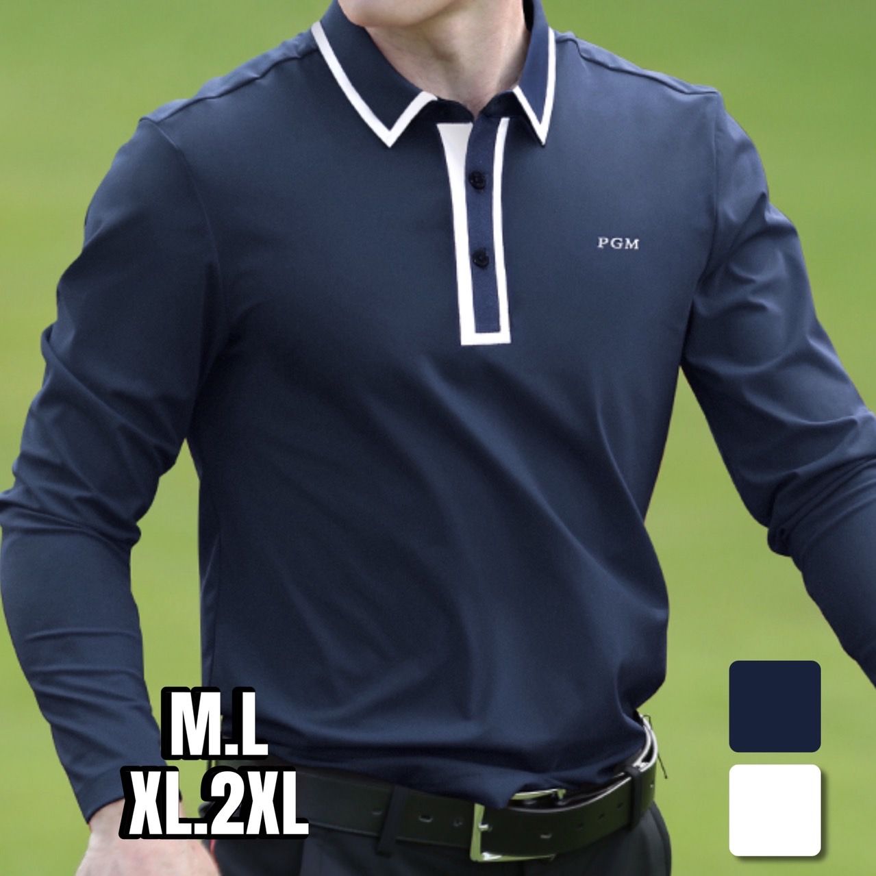 ゴルフ ウェア メンズ スタイリッシュ ライン ポロシャツ