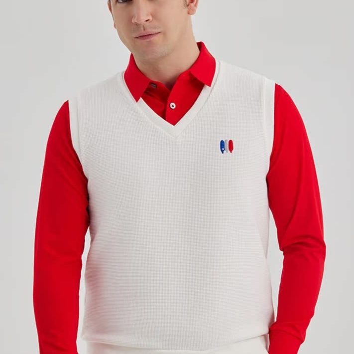 ゴルフ ウェア メンズ シンプル Ｖネックベスト