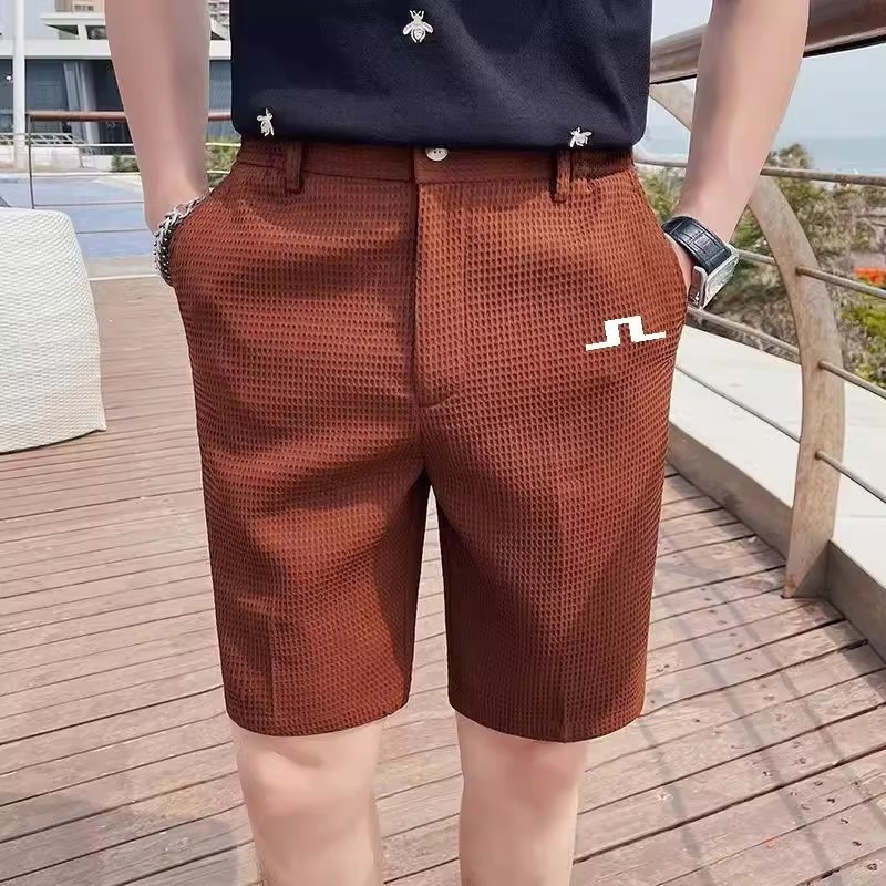 ゴルフ ウェア メンズ ドライ生地 テーパード ゴルフハーフパンツ