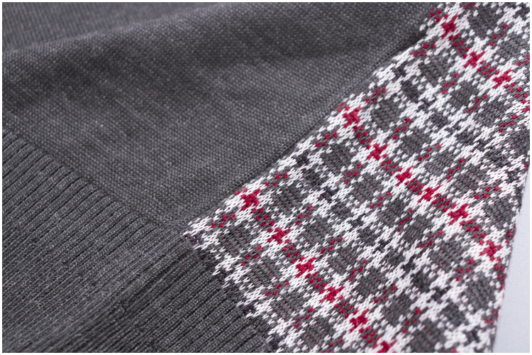 メンズ ゴルフ ウェア 千鳥格子柄ニットベスト紋章ワンポイント付き