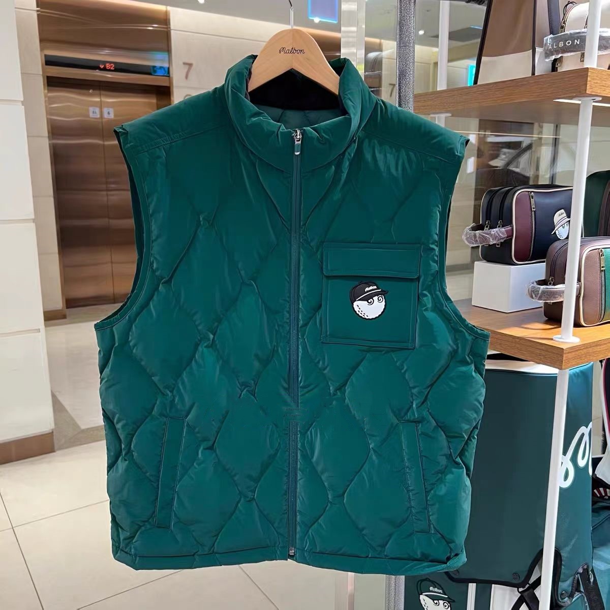 メンズ ゴルフ ウェア キルティング中綿入りゴルフベスト