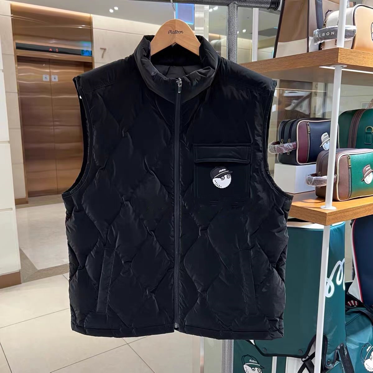 メンズ ゴルフ ウェア キルティング中綿入りゴルフベスト