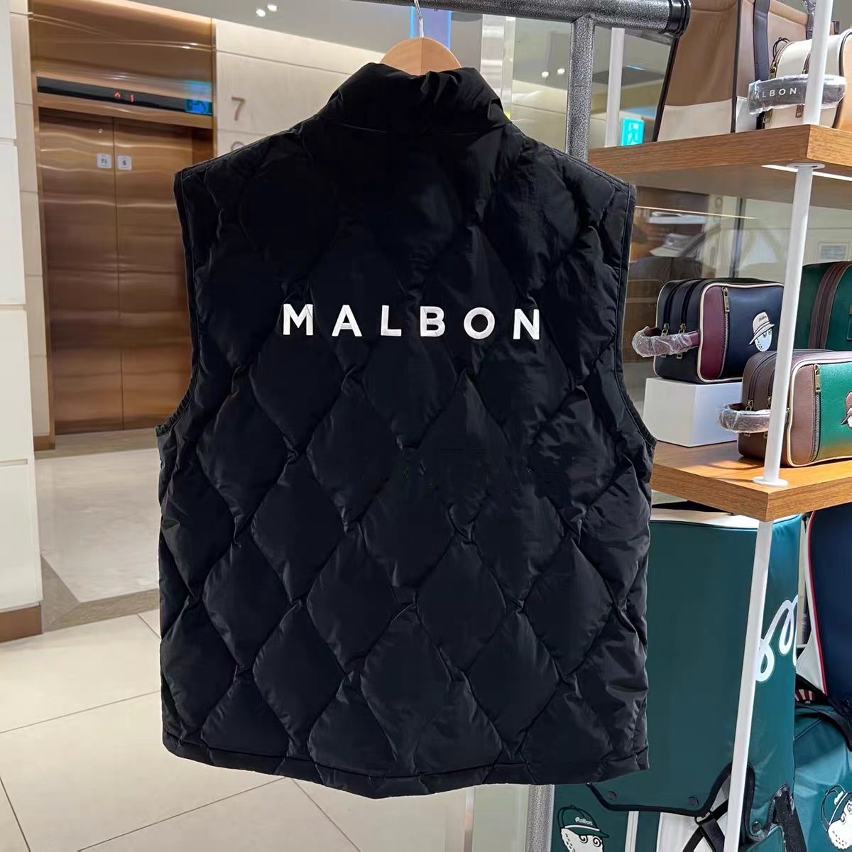 メンズ ゴルフ ウェア キルティング中綿入りゴルフベスト