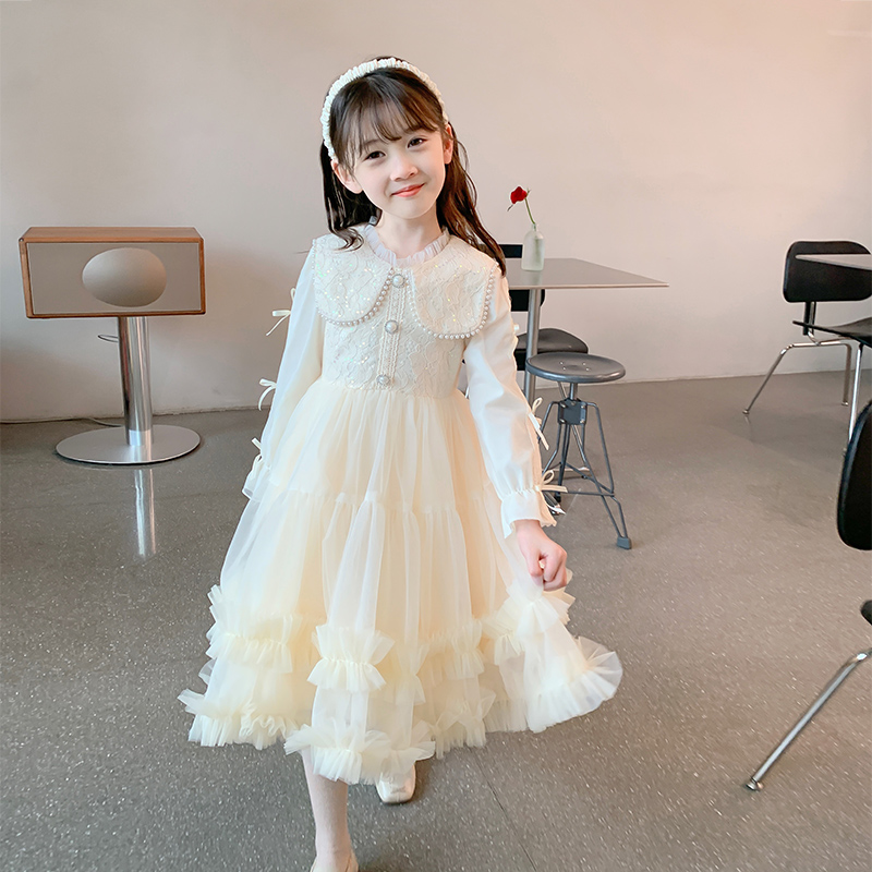 フォーマルワンピース ふんわり姫様フリルレースワンピース