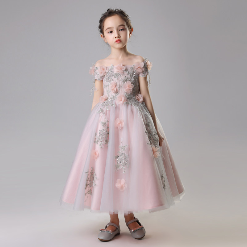 フォーマルワンピース 花びら舞う妖精のチュールドレス