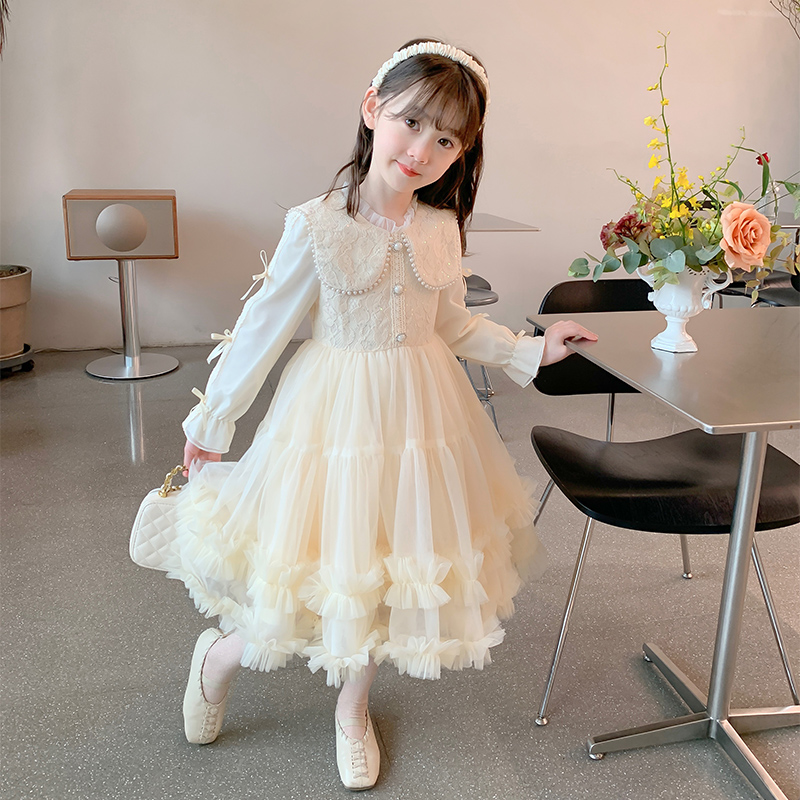 フォーマルワンピース ふんわり姫様フリルレースワンピース