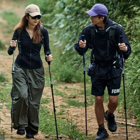 杖 超軽量炭素繊維伸縮登山杖
