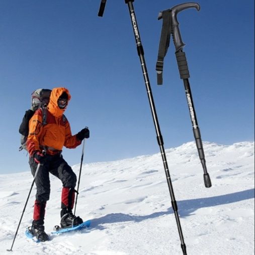 杖 四節伸縮アルミ製登山サポーター