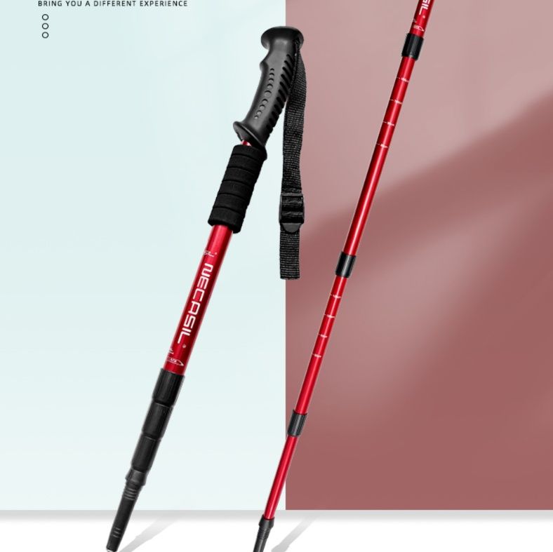 杖 四節伸縮アルミ製登山サポーター