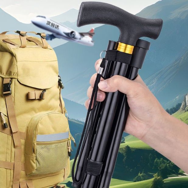 杖 携帯便利な折りたたみ登山杖
