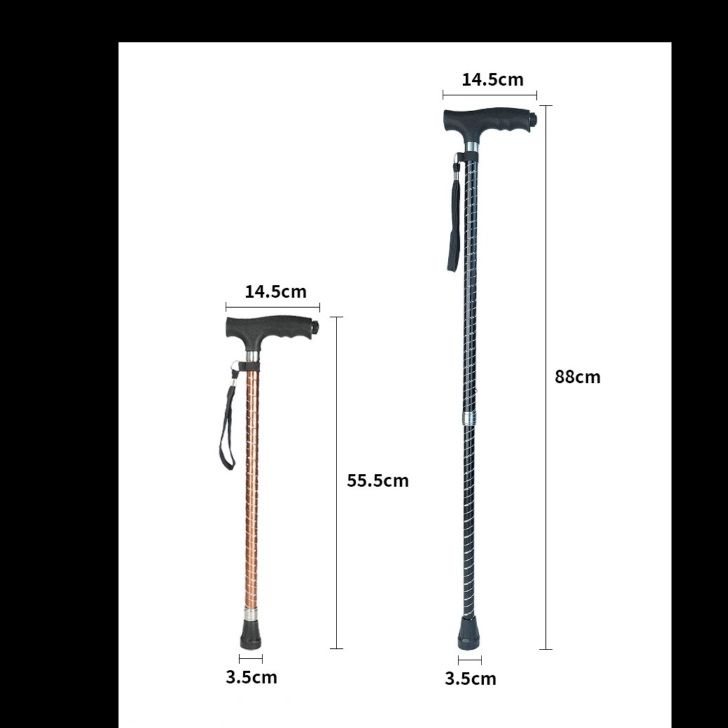 杖　アルミ製ウォーキングの杖 10段伸縮 滑り止め付き 登山用杖