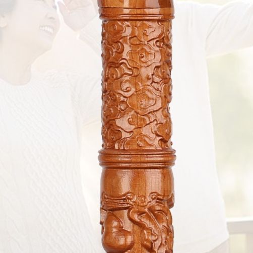 杖 龍頭彫刻木製歩行補助杖