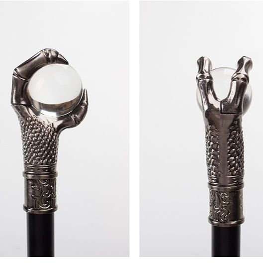 杖 龍爪水晶球握り手付き高級ウォーキング杖