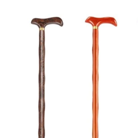 杖 天然木製手彫り装飾握り手付き高級ウォーキング杖