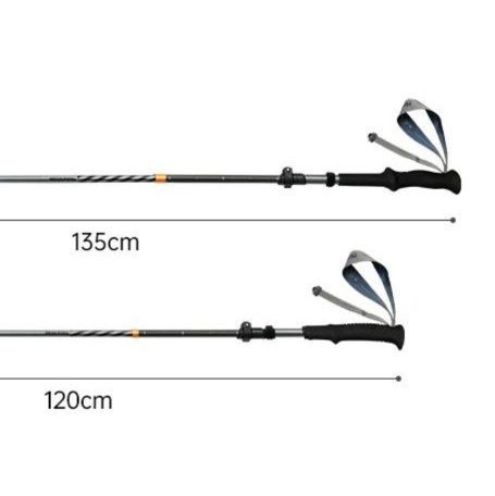 杖 超軽量五段式折りたたみ式炭素繊維登山用杖
