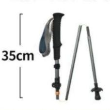 杖 超軽量五段式折りたたみ式炭素繊維登山用杖