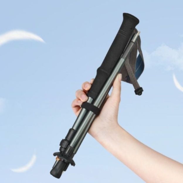 杖 超軽量五段式折りたたみ式炭素繊維登山用杖