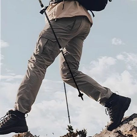 杖 外鎖式伸縮調節登山杖 三段式軽量トレッキングポール