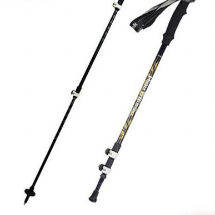 杖 外鎖式伸縮調節登山杖 三段式軽量トレッキングポール