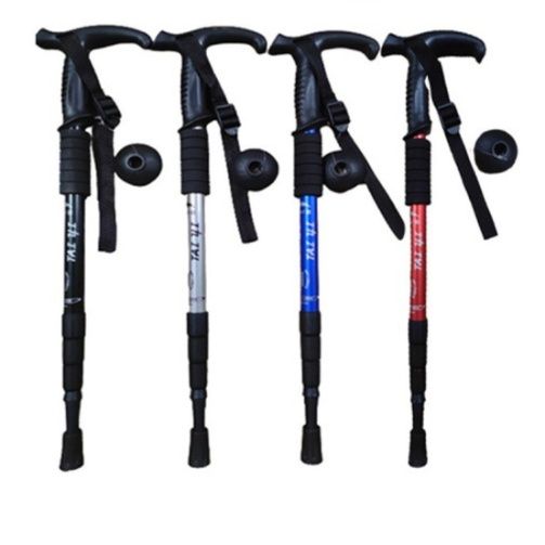 杖 軽量伸縮式登山用三段折りたたみ杖